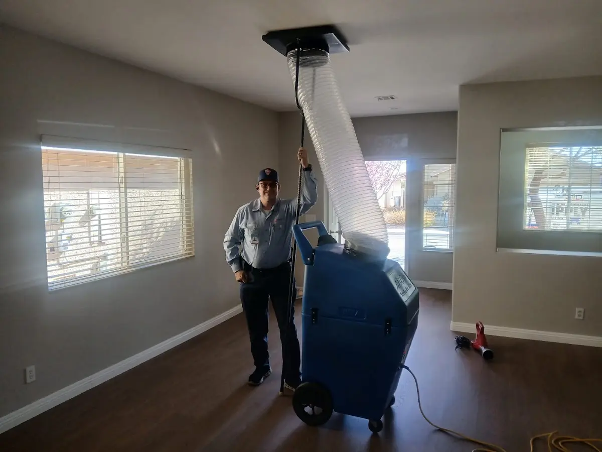 Professional Dryer Vent Cleaning work inside a German Flatts home